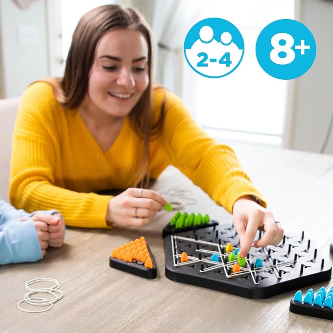 PlayMonster Triggle Triangle Chess Board Game - Board Games for Family Night - Strategic Game Play - Multi-Player Board Games - Builds Hand & Eye Coordination - Preschool Toys, Ages 8+ - Image 2