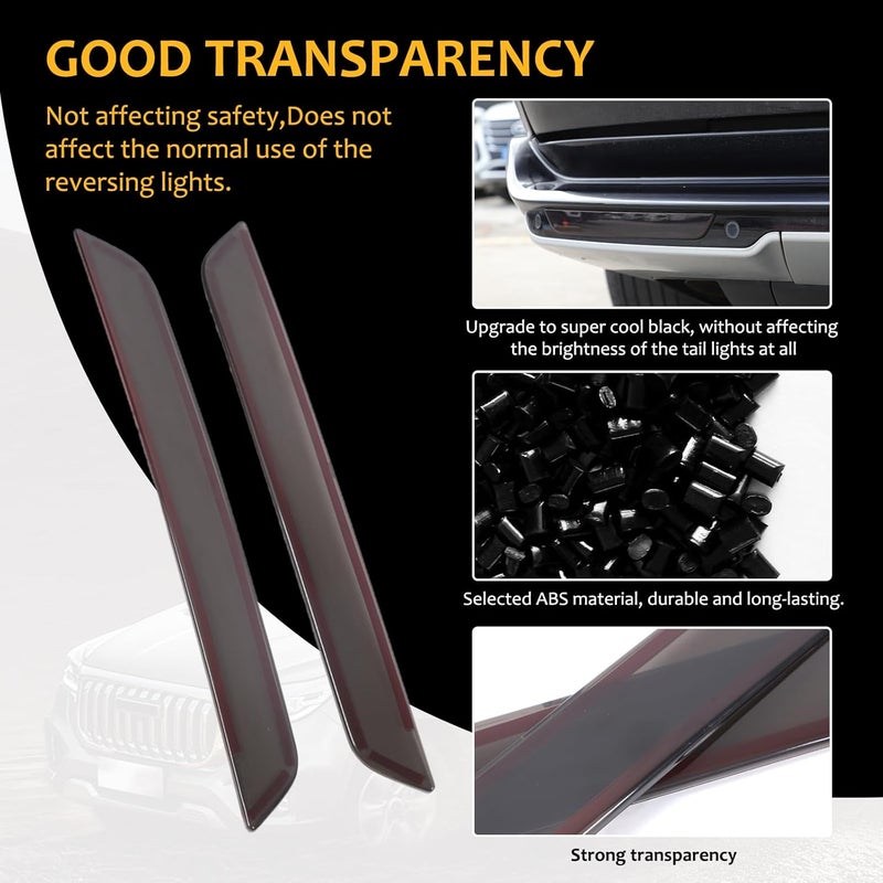 Bekantogy Car Rear Bumper Fog Lamp Light Cover for Land Rover Range Rover Vogue 2023-2024+ Smoked Black - Image 5