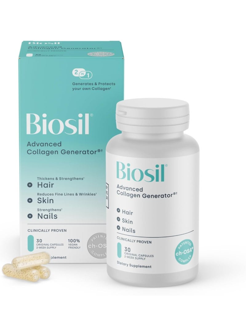 BIOSIL Natural Factors Hair, Skin And Nails Collagen Generator 30 Capsules - Image 1