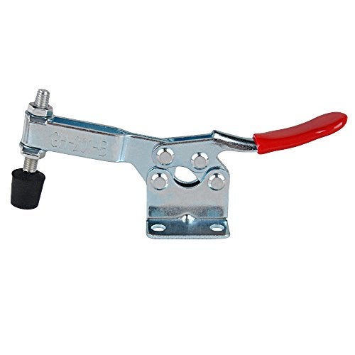 E-TING 2pcs Hand Tool 201B Toggle Clamp 198Lbs Antislip Red Horizontal Clamp 201-B Quick Release Tool - Image 4