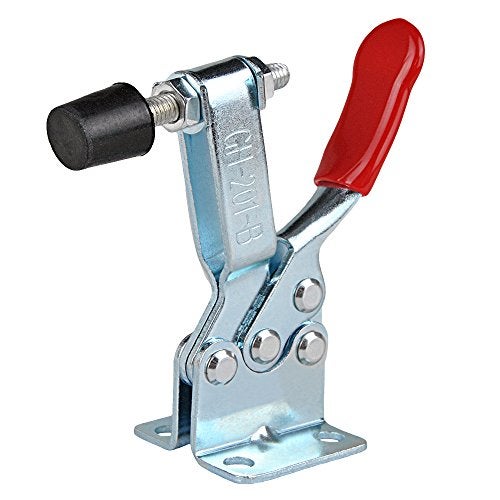 E-TING 2pcs Hand Tool 201B Toggle Clamp 198Lbs Antislip Red Horizontal Clamp 201-B Quick Release Tool - Image 2