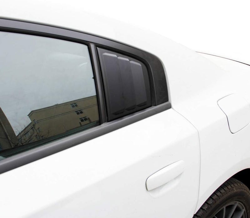 crosselec Side Window Louvers Air Vent Scoop Shades Cover Blinds ABS for Dodge Charger 2011-2021 (Black) - Image 3