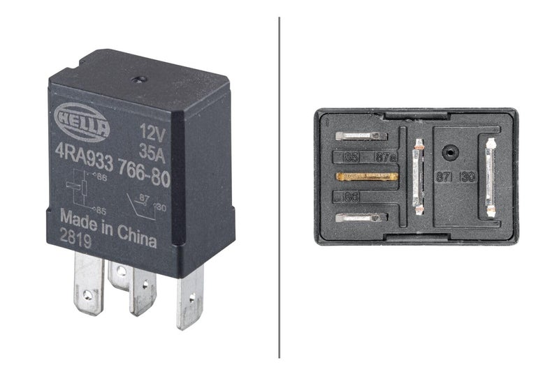 HELLA 4RA 933 766-801 Relay, main current - 12V - 4-pin connector - Changeover Contact - Quantity: 1 - Image 4