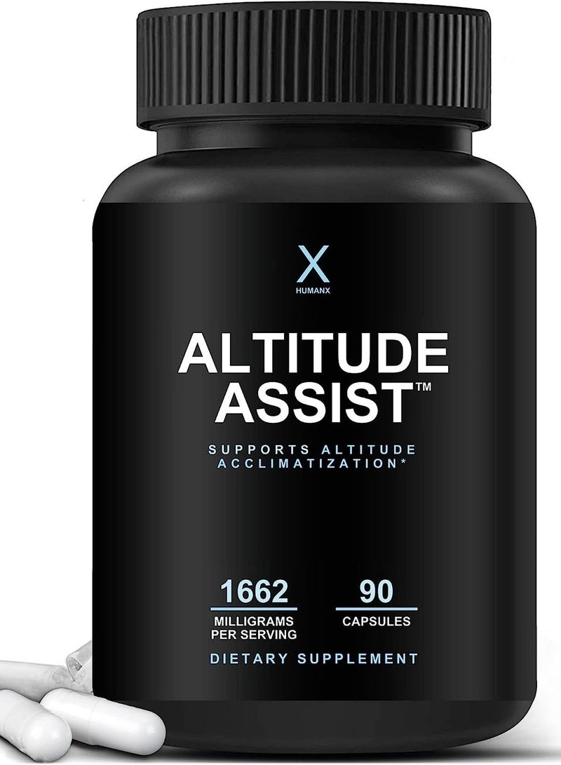 Altitude Assist - Altitude Sickness Prevention - Relief For Mountain Sports (Skiing, Snowboarding, Climbing) - Non GMO, Vegan, Keto - Formula for Acclimation, Altitude Sickness Supplement - by HumanX