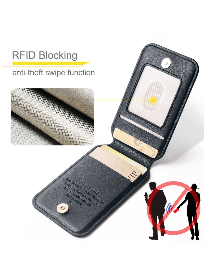 Wallet Case for Google Pixel 9 Pro XL, Magsafe Compatible Magnetic Case, Premium PU Leather Slim Shockproof Protective Phone Case, Removable with Card Clip Holder - Image 3