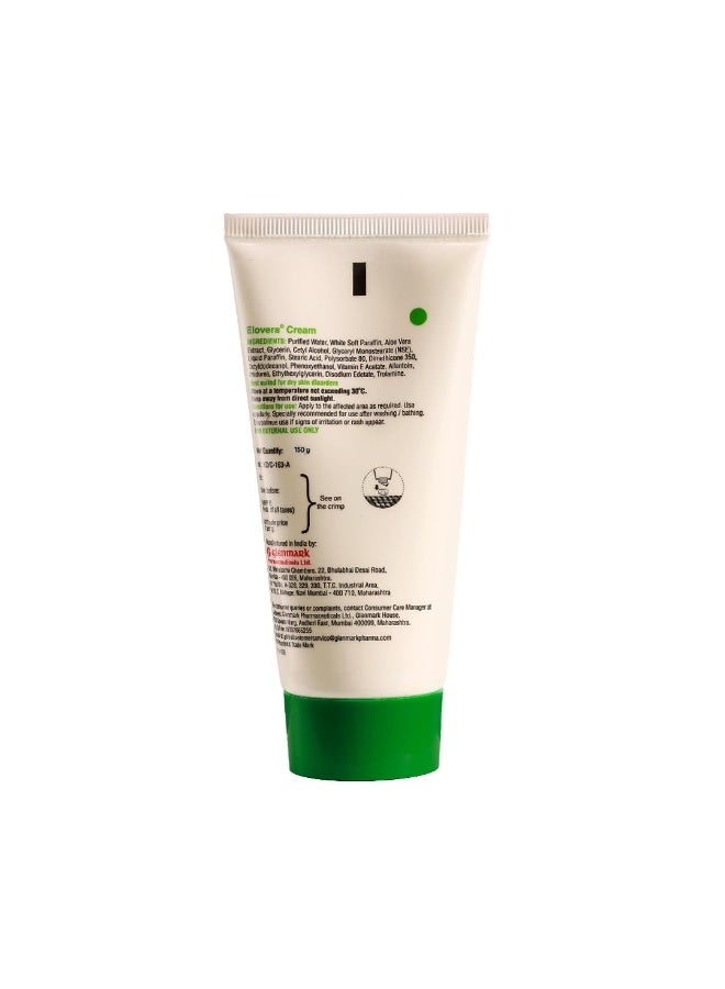 Elovera Moisturising Cream 150g | For Dry Skin | with Aloe Vera & Vitamin E | Protects, Nourishes and Repairs Skin | Paraben Free | Fragrance Free - Image 2