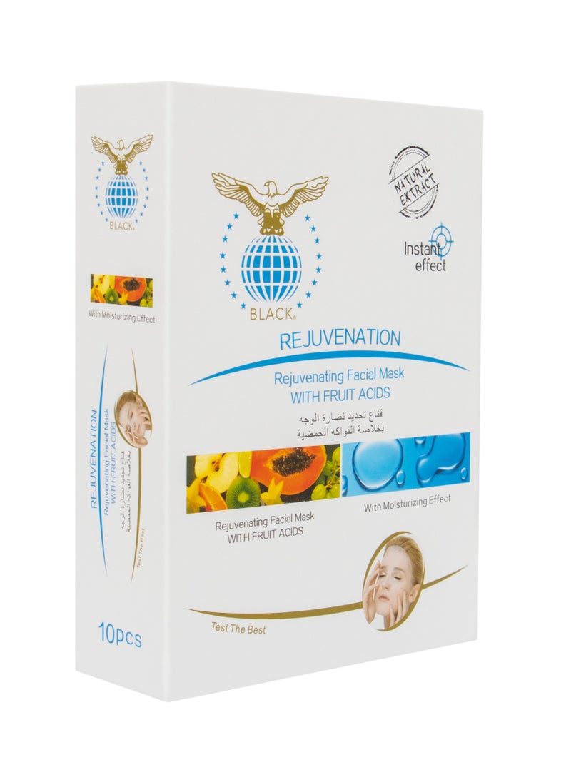 Black - Citrus Fruit Facial Mask 10 pieces - Image 1
