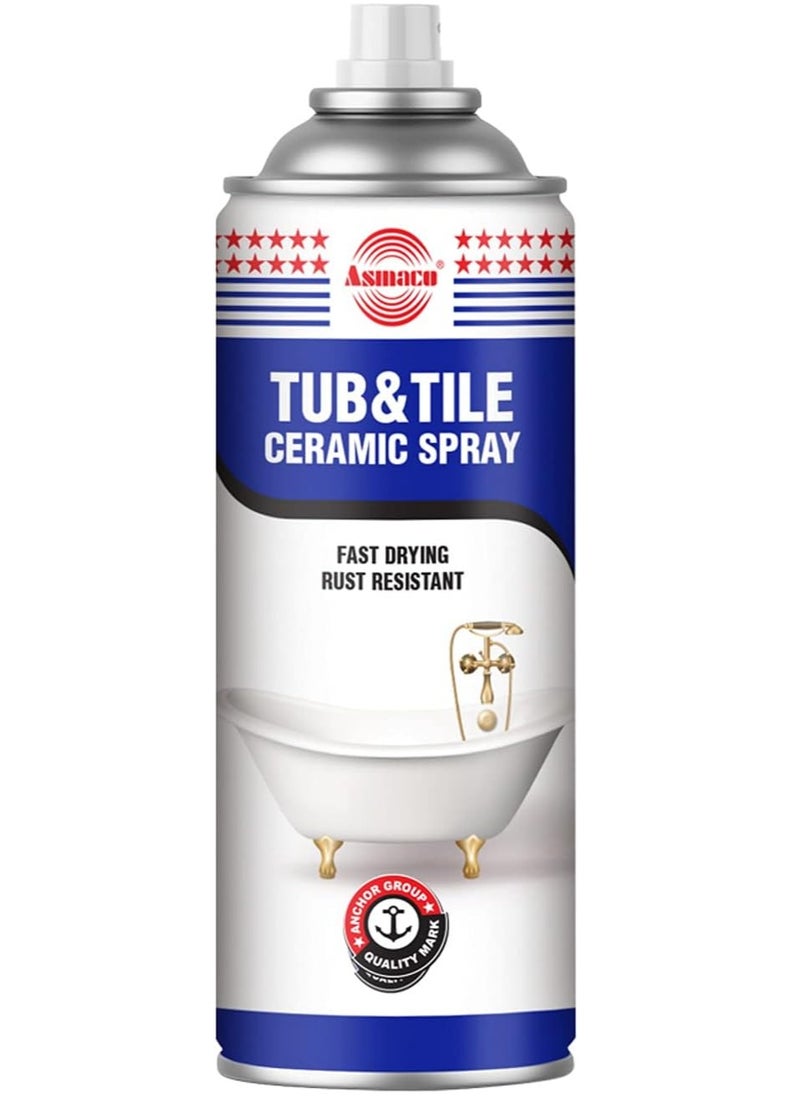 Asmaco Asmaco Bathtub And Tile Ceramic White Spray For Crack Filling Restoration And Coating Of Bathtubs, Washbasins, Ceramic Statue And Household Items Etc…  - Image 1