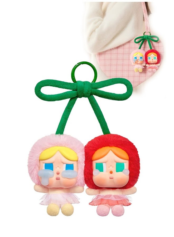 الضفدع الحقيقي بطاقة تعليق من الفينيل من سلسلة Crybaby Crying for Love (أحبك كثيرًا بالكرز) شخصيات قابلة للتجميع لعبة فنية لهواة التجميع شخصيات ألعاب هدية قطعة واحدة - Image 1