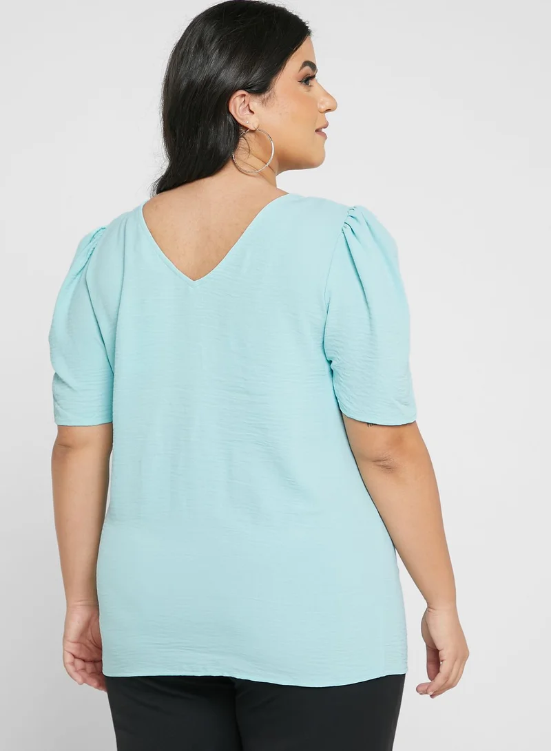 Only Carmakoma Casual V-Neck Top