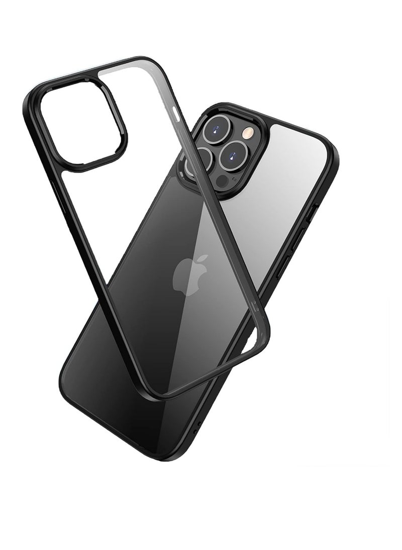 Case Compatible With iPhone 13 Pro Max (6.7 Inch), Clear Case Shockproof Hard PC +Soft Silicone [Not Yellowing] Transparent Protective Slim Case Phone (Blue)