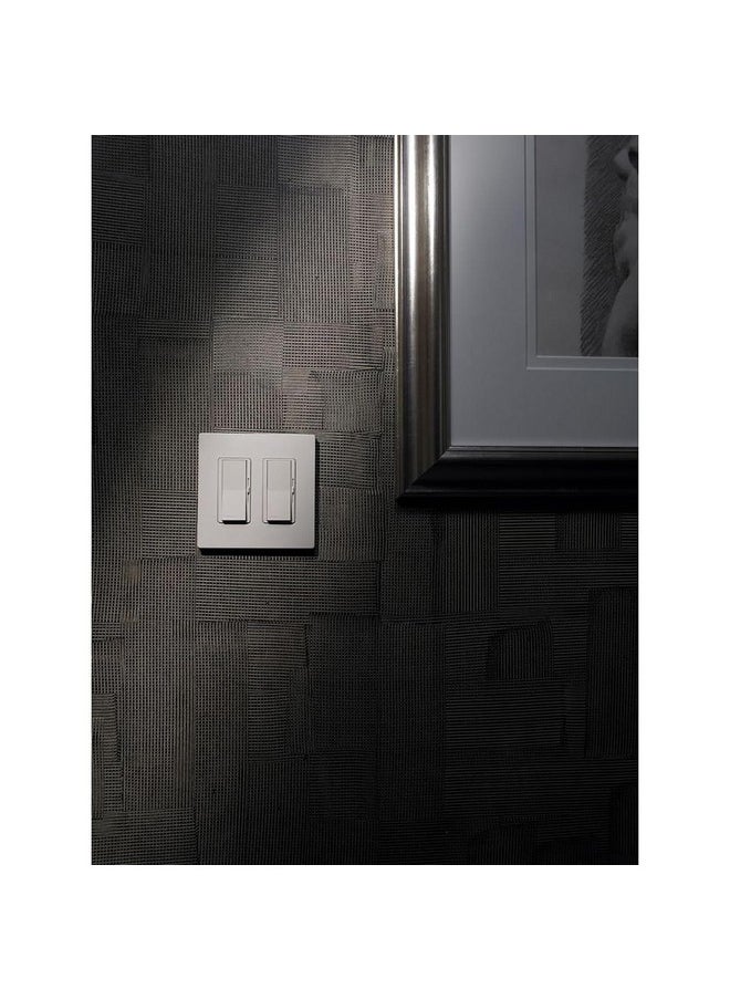LUTRON Lutron Claro 2 Gang Decorator/Rocker Wallplate, For Light Dimmers, Switches and Accessories, Snap-On Installation, No Visible Screws, Satin, SC-2-SW, Snow  - Image 3