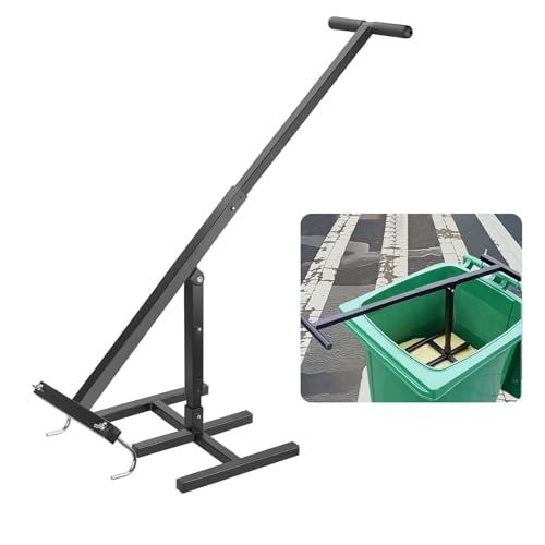 BINGOX Manual Trash Compactor, Waste Recycling Hand Tool for Outdoor Use, Touchless Bin Compactor for 120-660L Wheelie Bins, Iron Compacting Trash Can - Image 1