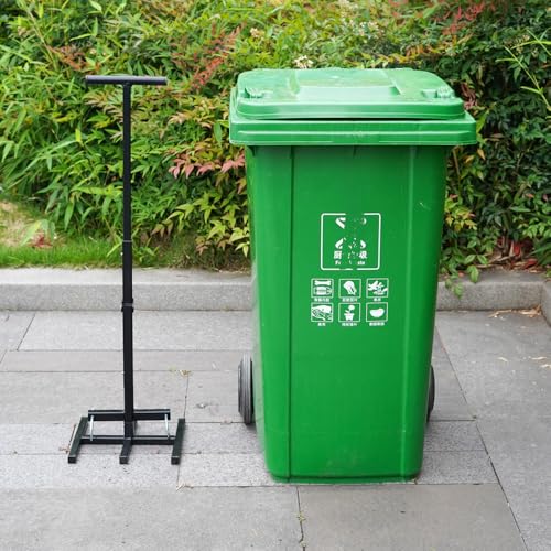 BINGOX Manual Trash Compactor, Waste Recycling Hand Tool for Outdoor Use, Touchless Bin Compactor for 120-660L Wheelie Bins, Iron Compacting Trash Can - Image 3