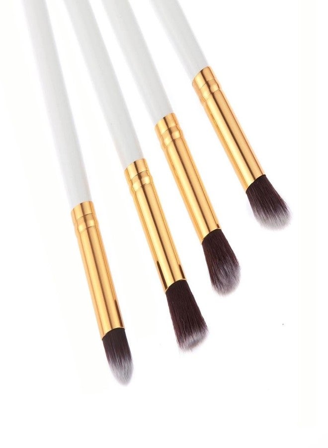 Gugzy® 4 pcs Pro Makeup Cosmetic Tool Eye Shadow Foundation Blending Brush (White Gold) - Image 2