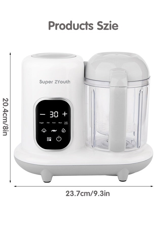 Super ZYouth - 4 in 1 Baby Food Processor, Baby Food Maker with Smart Control, Multifunctional Steaming Blender with Steam Pot, Auto Cooking and Grinding, Warming Milks,  BPA Free - Image 1