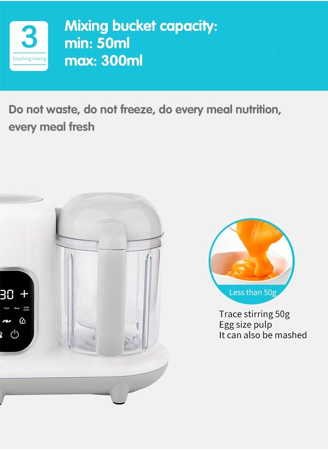 Super ZYouth - 4 in 1 Baby Food Processor, Baby Food Maker with Smart Control, Multifunctional Steaming Blender with Steam Pot, Auto Cooking and Grinding, Warming Milks,  BPA Free - Image 1