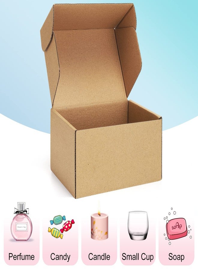 Poever Shipping Boxes 6x4x3 inches Small Mailing Boxes 25 Pack Brown Cardboard Corrugated Box Mailers - Image 4