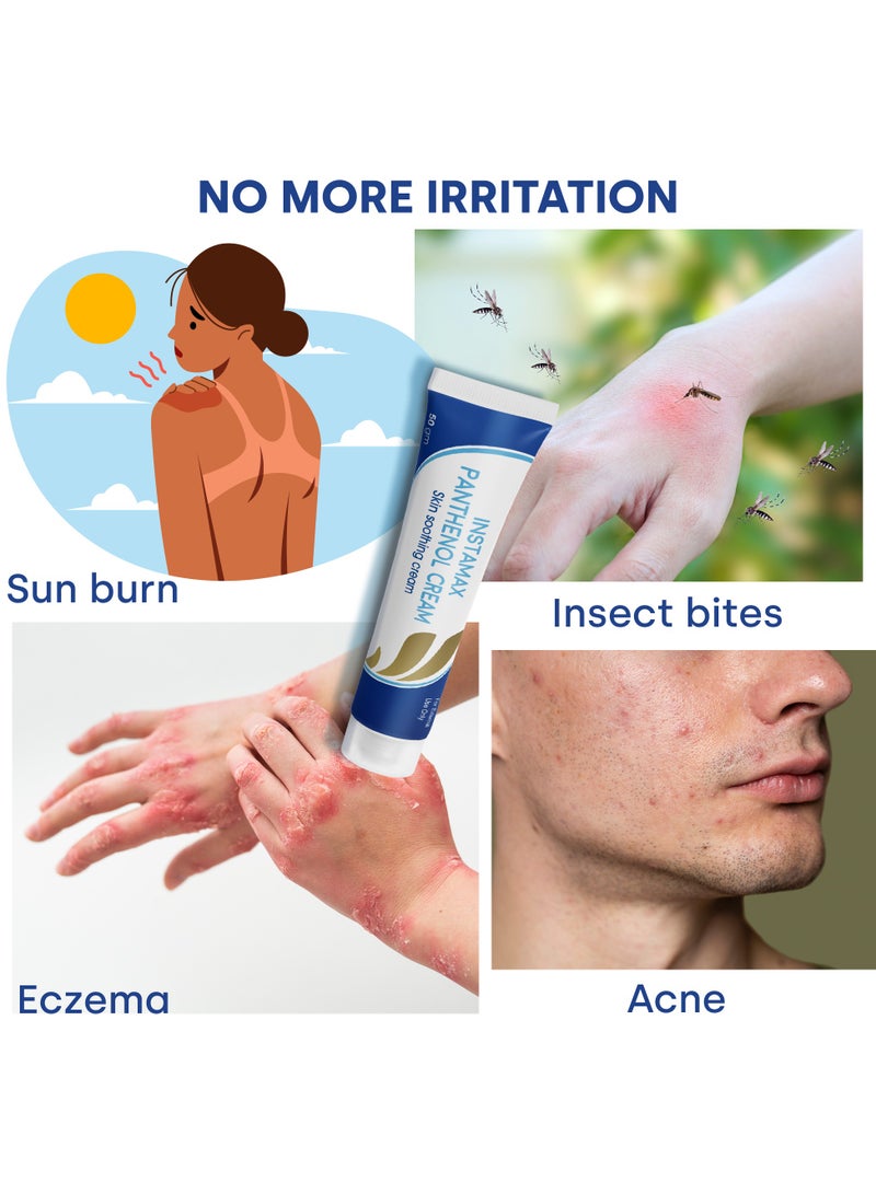 UBM Instamax Panthenol Cream - Sensitive Skin Moisturizer -Wound healing, Burns, Sun damage, Itching, Eczema - Image 3