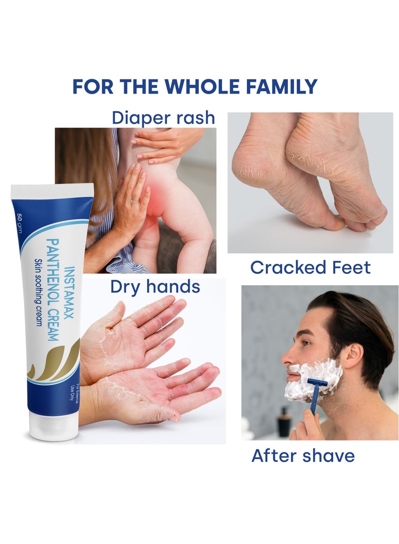 UBM Instamax Panthenol Cream - Sensitive Skin Moisturizer -Wound healing, Burns, Sun damage, Itching, Eczema - Image 2