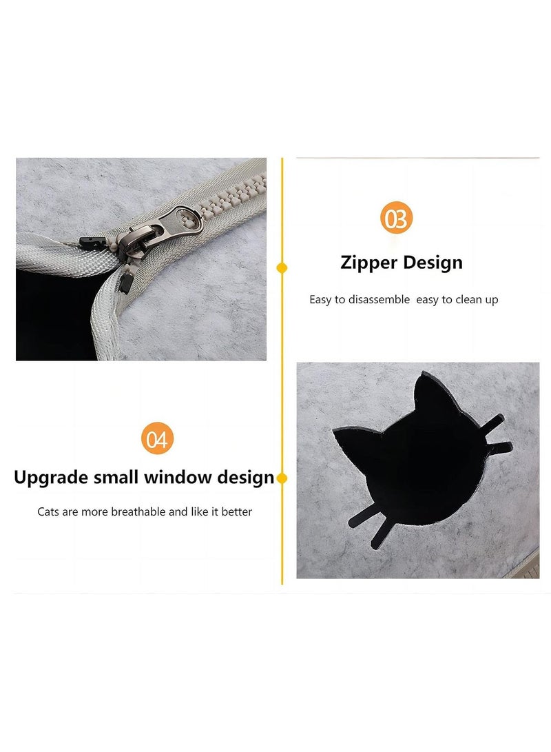 Cool Baby Style Four Seasons Universal Felt Cat Nest Donut Tunnel with Removable, Washable Bed Warm and Cozy Pet Sleeping Spot - Image 4