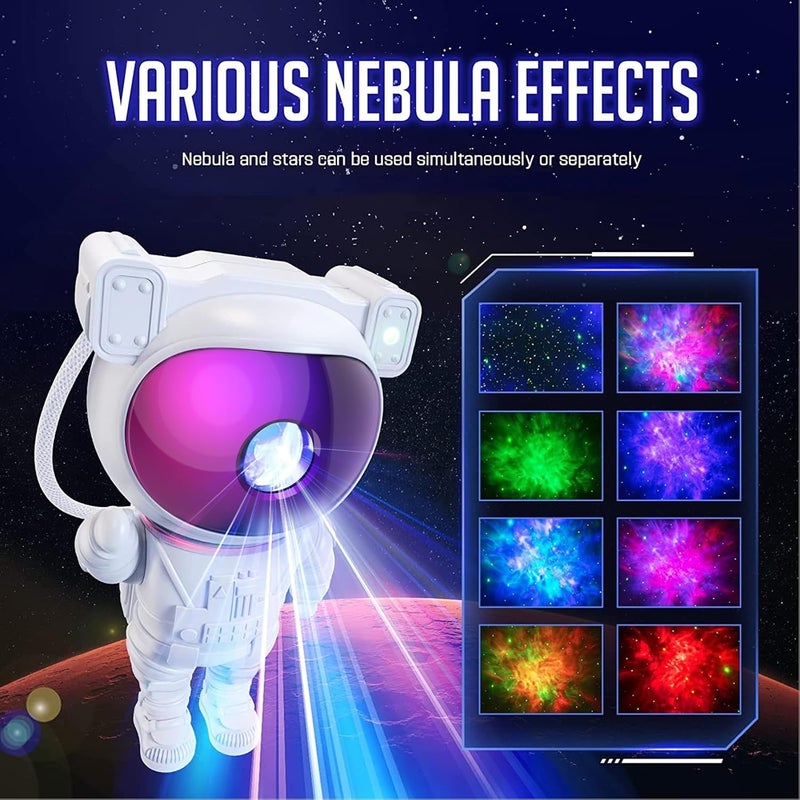 Mooyran Colorful Astronaut Galaxy Projector - Special Limited Edition Star Lights for Bedroom Astronaut Space Projector, Starry Ceiling Lamp with Timer & Remote, Adults Room Decor - Image 2