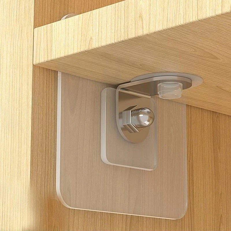 2pcs Adhesive Shelf Support Hooks Drill-free Closet Cabinet Shoe Shelf Support Clips Heavy Duty Storage Partition Plate Holder - Image 2