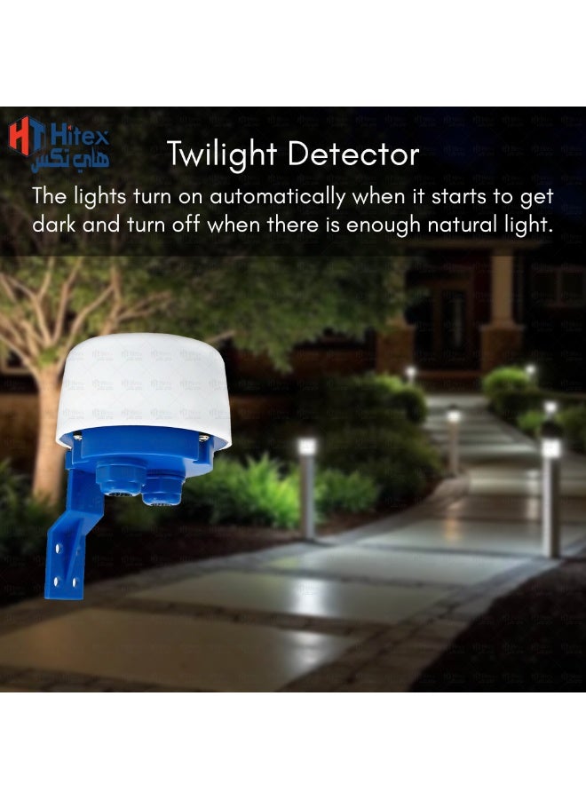 Hitex Giffex Light Sensor | Dusk to Dawn Photocell Switch | Automatic Day/Night Lighting Control | 220-240V AC Photoelectric Switch for Outdoor Lights, Street Lamps, Garden & Security Lighting (25 A) - Image 4