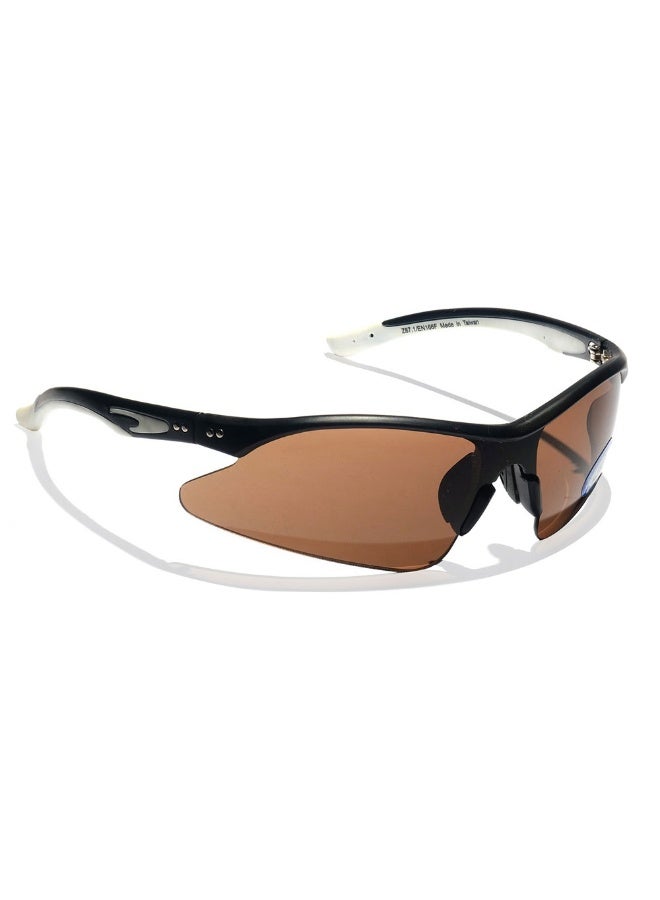 Vaultex V01 Anti Scratch Safety Spectacle, Brown Lens  - Image 1