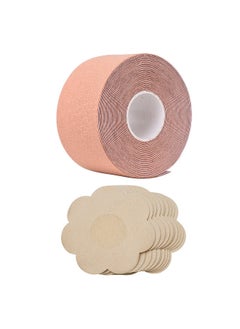 Self-Adhesive Bra Breast Sticker 5M Breast Lift Tape Boob Tape Cloth Nipple Cover Lift up for Women Sexy Pasties Invisible Reusable Breast Lift Nipple Covers