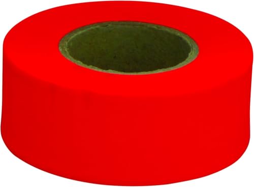 CH Hanson 12 Pack 17000 150' x 1-3/16" Flagging Tape - Fluorescent Orange - Image 4