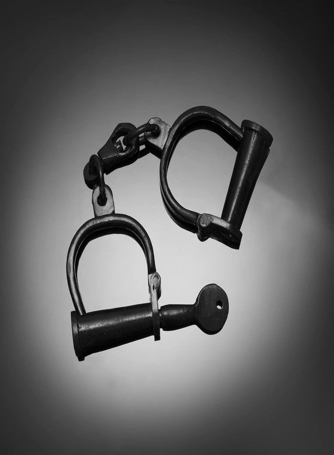 Vintageware® Metal Handcuffs Toy - Realistic Stainless Steel Design for Fancy Dress, Cosplay, and Pretend Play - Includes Keys, Adjustable and Safe for Kids (Black, Adjustable) - Image 3