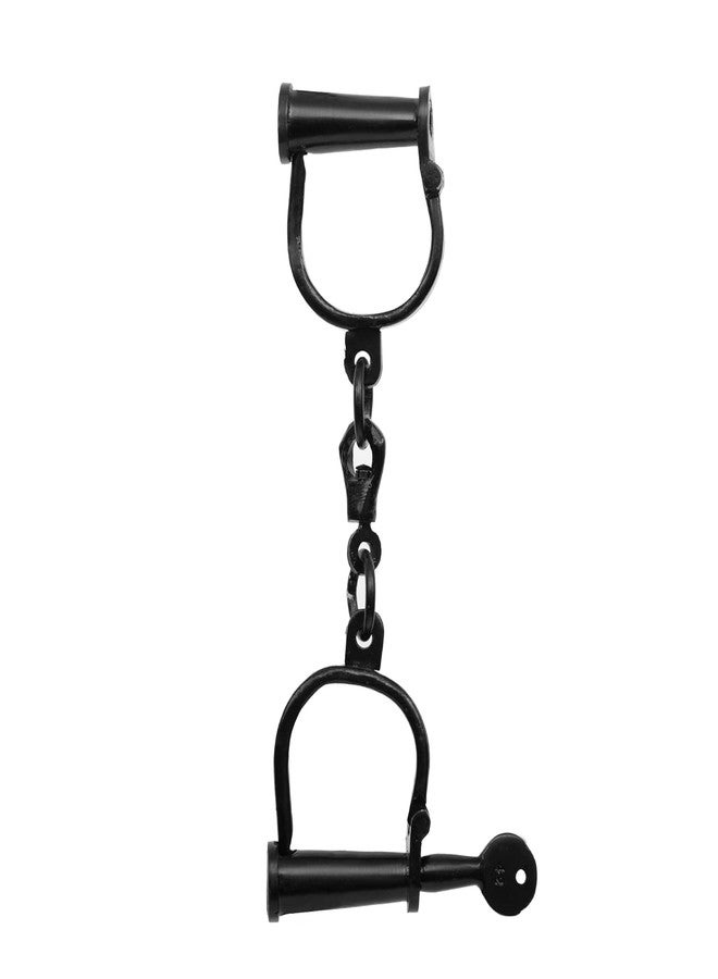 Vintageware® Metal Handcuffs Toy - Realistic Stainless Steel Design for Fancy Dress, Cosplay, and Pretend Play - Includes Keys, Adjustable and Safe for Kids (Black, Adjustable) - Image 1