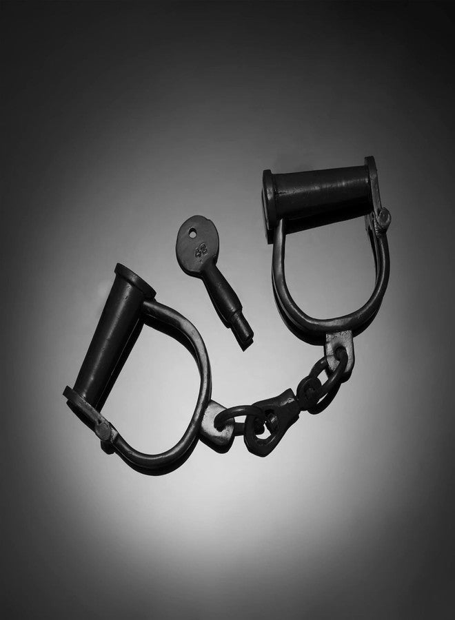 Vintageware® Metal Handcuffs Toy - Realistic Stainless Steel Design for Fancy Dress, Cosplay, and Pretend Play - Includes Keys, Adjustable and Safe for Kids (Black, Adjustable) - Image 5
