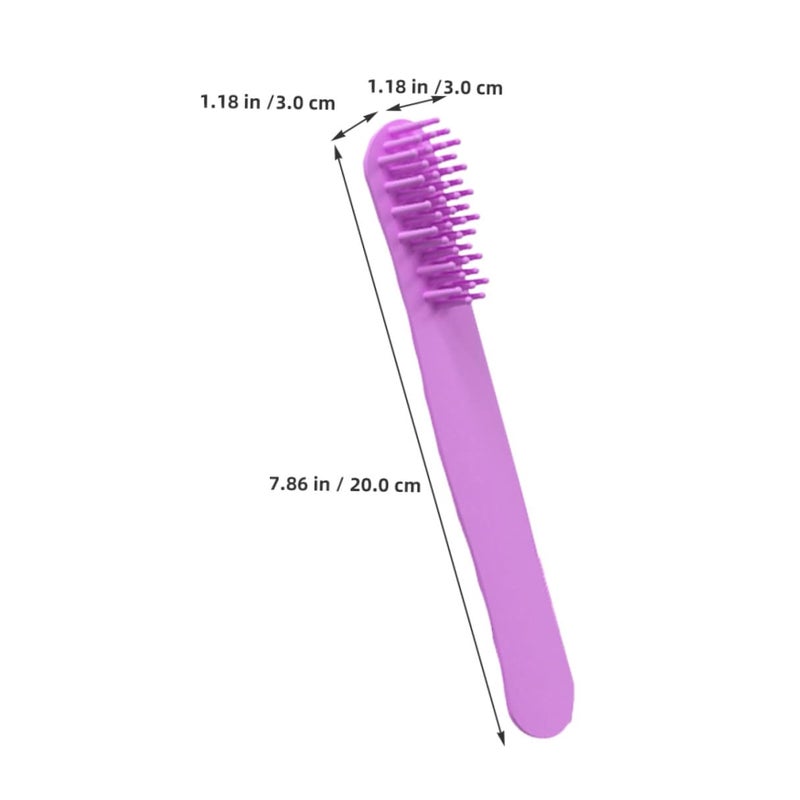 ABOOFAN 2pcs Purple Silicone Hair Comb Set for Styling and Dandruff Removal, Wristband Slap Bracelet Design, Small Foldable Side Combs for Women’s Curly and Textured Hair - Image 2