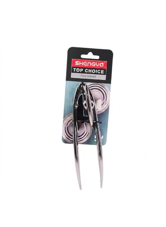 Shengya Top Choice Manual Can Opener, Heavy-Duty Zinc Alloy with Chrome Finish - Image 1