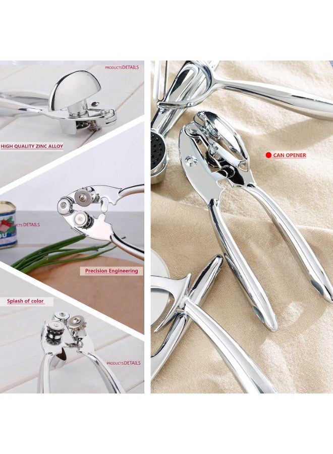 Shengya Top Choice Manual Can Opener, Heavy-Duty Zinc Alloy with Chrome Finish - Image 2