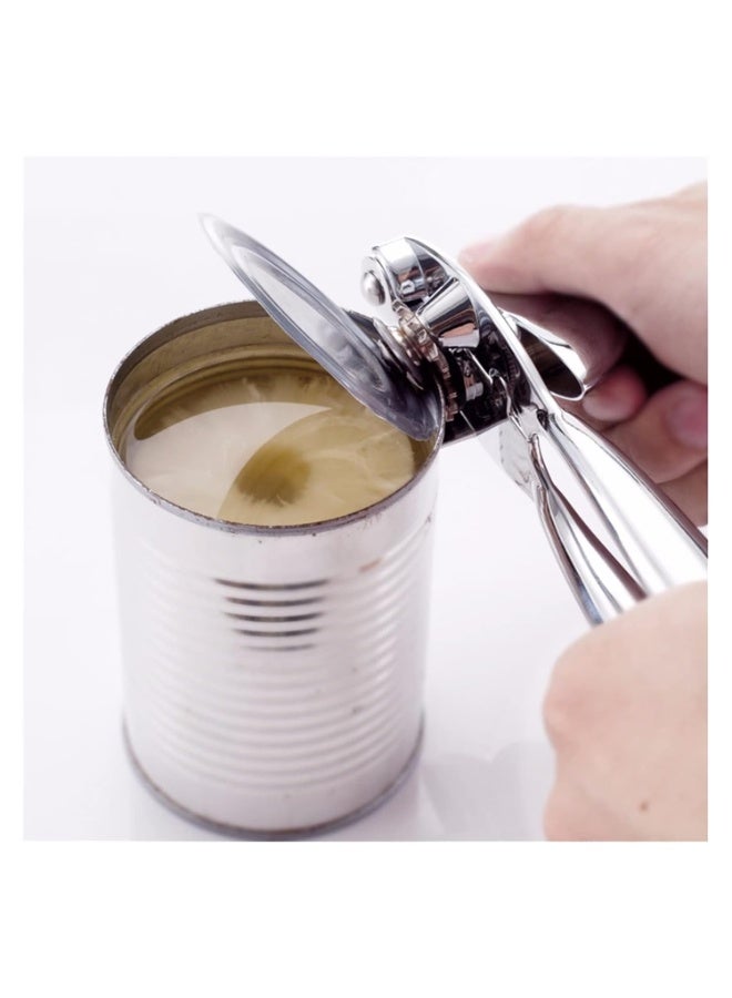 Shengya Top Choice Manual Can Opener, Heavy-Duty Zinc Alloy with Chrome Finish - Image 4
