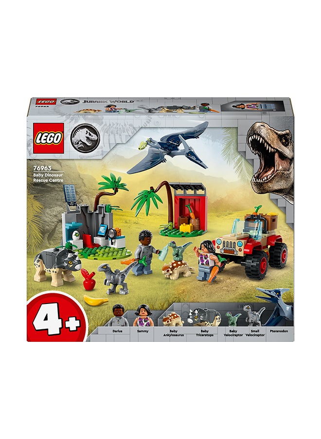 LEGO 76963 Jurassic World Baby Dinosaur Rescue Centre Set for Kids, Mini Triceratops, Ankylosaurus and Velociraptor Figure Toys, Building Gift for Boys and Girls Aged 4 and Over  - Image 2