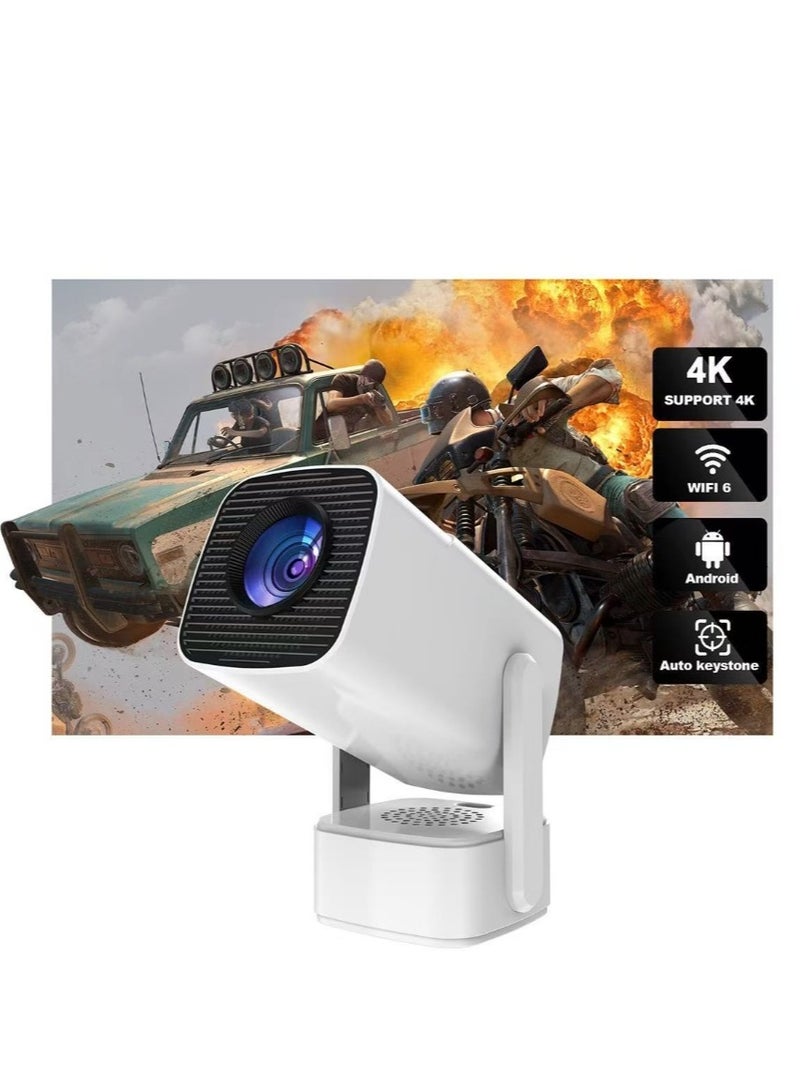 بيوينتي جهاز عرض LCD بمكبر صوت عالي الدقة - يدعم HD 1080P/4K - 280 ANSI Lumen - جهاز عرض ذكي مزود بشبكة Wifi 6 وBluetooth 5.0 - Android 11 - مسرح منزلي محمول - مناسب للألعاب والمكتب والأفلام - Image 1