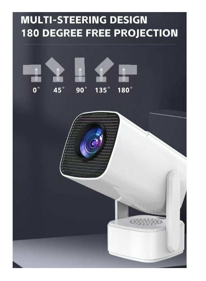 بيوينتي جهاز عرض LCD بمكبر صوت عالي الدقة - يدعم HD 1080P/4K - 280 ANSI Lumen - جهاز عرض ذكي مزود بشبكة Wifi 6 وBluetooth 5.0 - Android 11 - مسرح منزلي محمول - مناسب للألعاب والمكتب والأفلام - Image 3