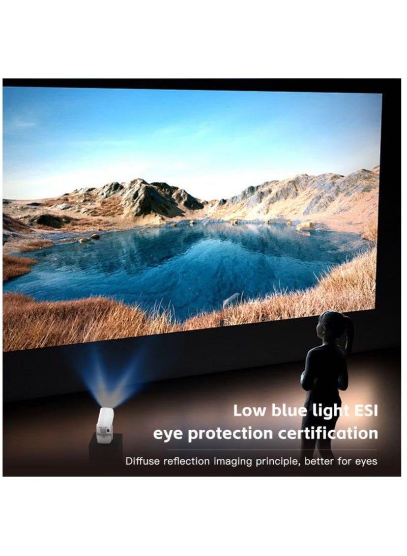 بيوينتي جهاز عرض LCD بمكبر صوت عالي الدقة - يدعم HD 1080P/4K - 280 ANSI Lumen - جهاز عرض ذكي مزود بشبكة Wifi 6 وBluetooth 5.0 - Android 11 - مسرح منزلي محمول - مناسب للألعاب والمكتب والأفلام - Image 5