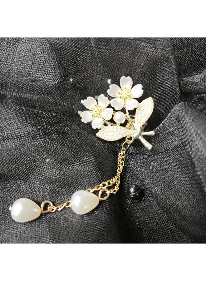 Goolsky Elegant Lily of The Valley Floral Hair Clip with Imitation Pearls, Zinc Alloy Hair Accessory for Girls, Versatile All-Season Hair Pin for Daily Wear And Special Occasions, Ideal Gift for Girls Over 15 - 1pc - Image 2