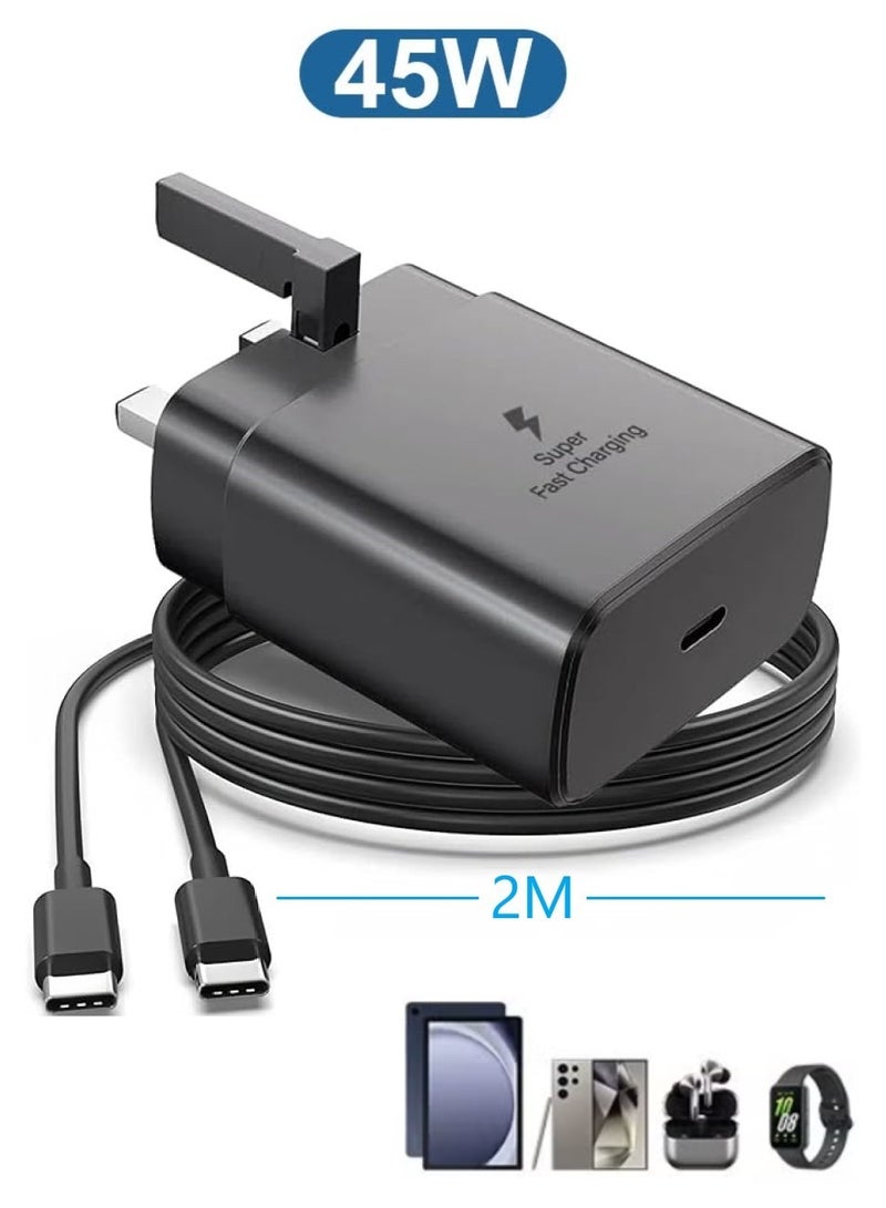 Changli 45W Type C Super Fast Charger, 45 Watt PPS/PD3.0 USB-C Android Wall Charger for Samsung Galaxy S23 S22 S21 Ultra/Z Fold 6 5/Z Flip 6 5 4 and More Android Cell Phone,Travel Charger Adapter - Image 1