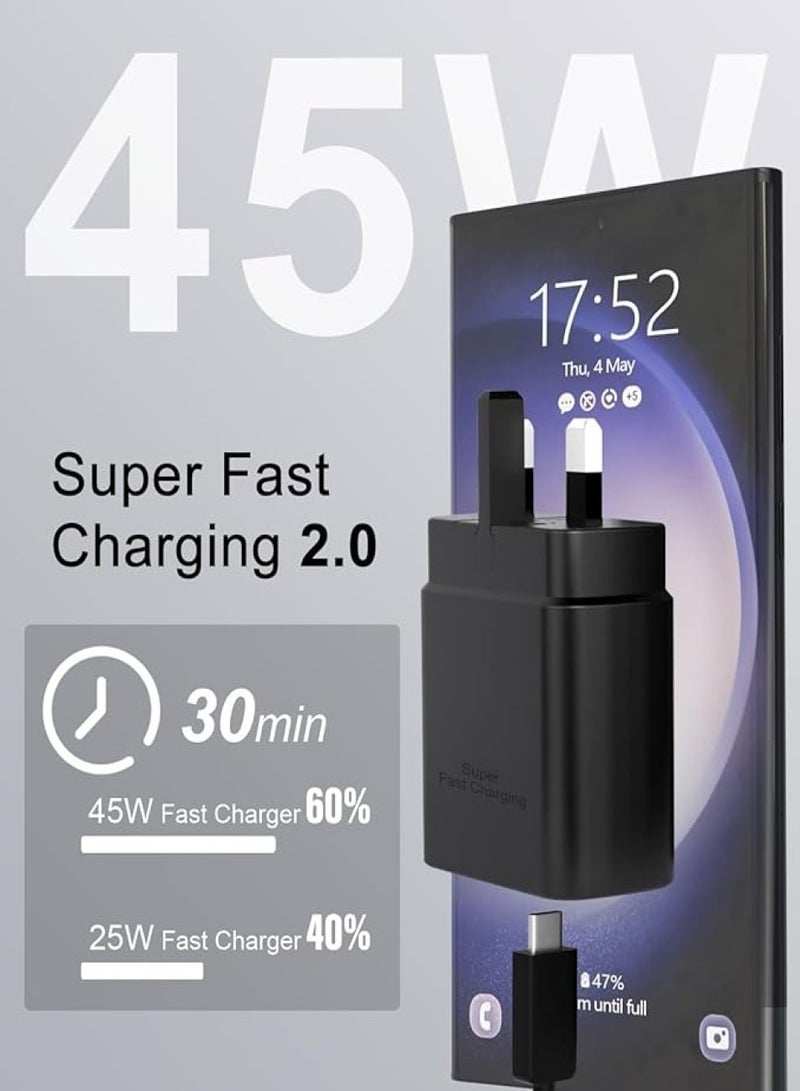 Changli 45W Type C Super Fast Charger, 45 Watt PPS/PD3.0 USB-C Android Wall Charger for Samsung Galaxy S23 S22 S21 Ultra/Z Fold 6 5/Z Flip 6 5 4 and More Android Cell Phone,Travel Charger Adapter - Image 3