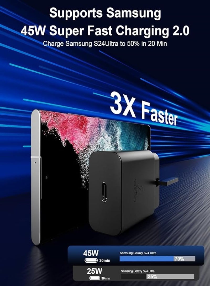 Changli 45W Type C Super Fast Charger, 45 Watt PPS/PD3.0 USB-C Android Wall Charger for Samsung Galaxy S23 S22 S21 Ultra/Z Fold 6 5/Z Flip 6 5 4 and More Android Cell Phone,Travel Charger Adapter - Image 5