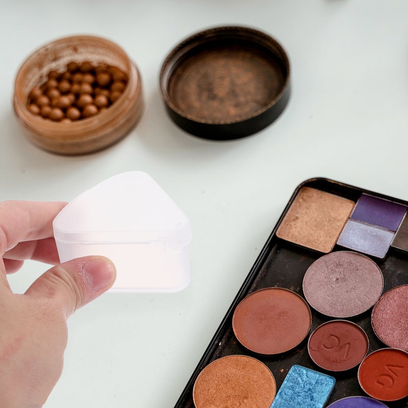 6pcs Triangle Powder Puff Holders Makeup Powder Puff Storage Boxes Beauty Sponge Holders - Image 5
