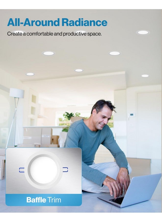 صنكو لايتنغ مجموعة من 12 مصباح سقف LED رفيع للغاية مقاس 6 بوصات من Sunco، ضوء نهاري 5000 كلفن، قابل للتعتيم بقوة 14 وات، مقاوم للرطوبة، بدون علبة، رقاقة رقيقة مع صندوق توصيل - Image 2