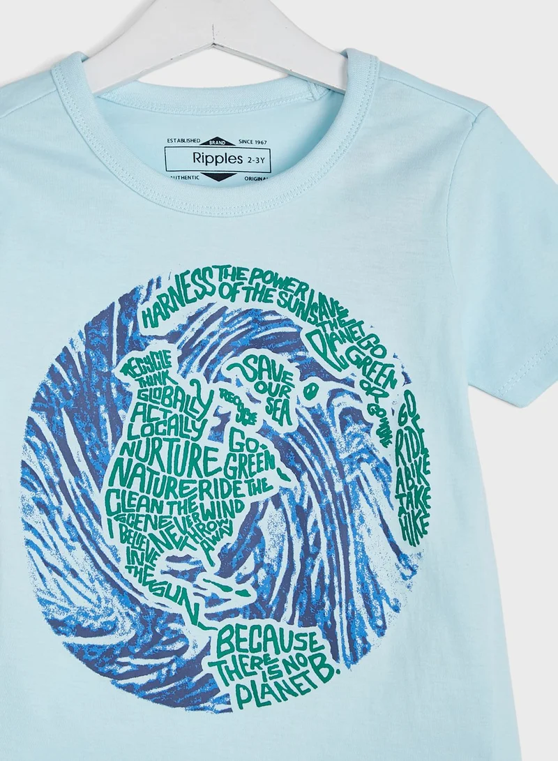 Ripples Graphic Print T-Shirt