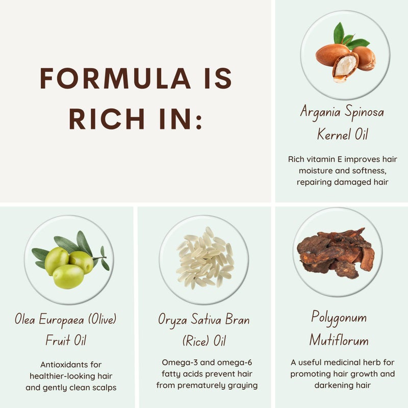 KILOMETS Dark Brown Hair Color Dye Shampoo, 400ml - 100% Grey Coverage in Minutes, Ammonia Free - Gray Silver Hair Dye Shampoo - Image 2